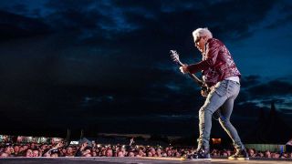 Rudolf Schenker of Scorpions performs on stage during Bloodstock Festival 2019 