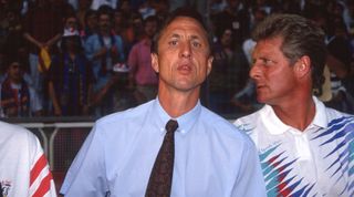 Barcelona manager Johann Cruyff