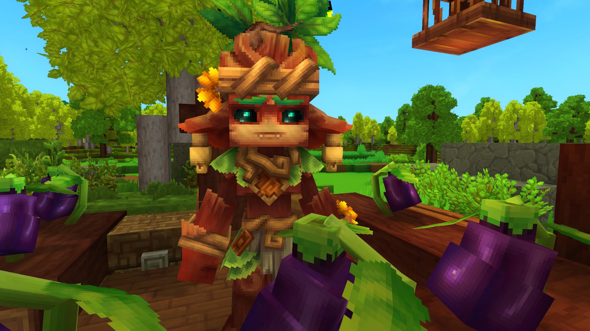 Hytale Kweebec NPC selling eggplants
