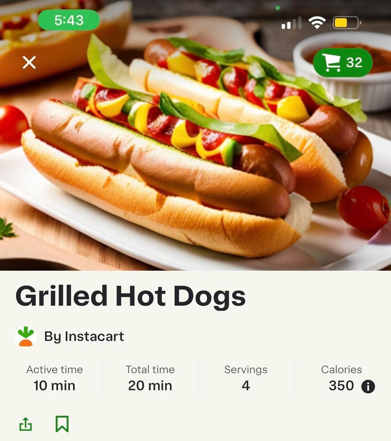 AI-generated images of food
