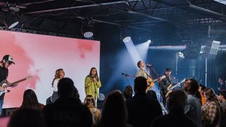 A church band rocks out to high-quality audio from dbTechnologies. 