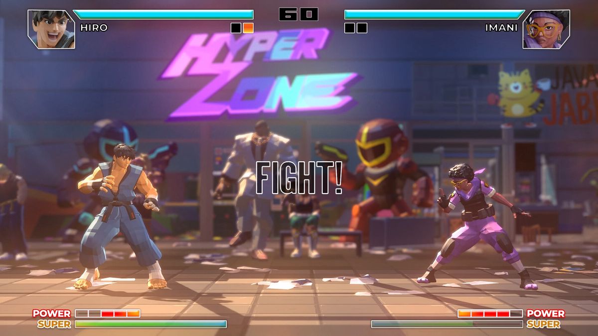 A retro fighting game