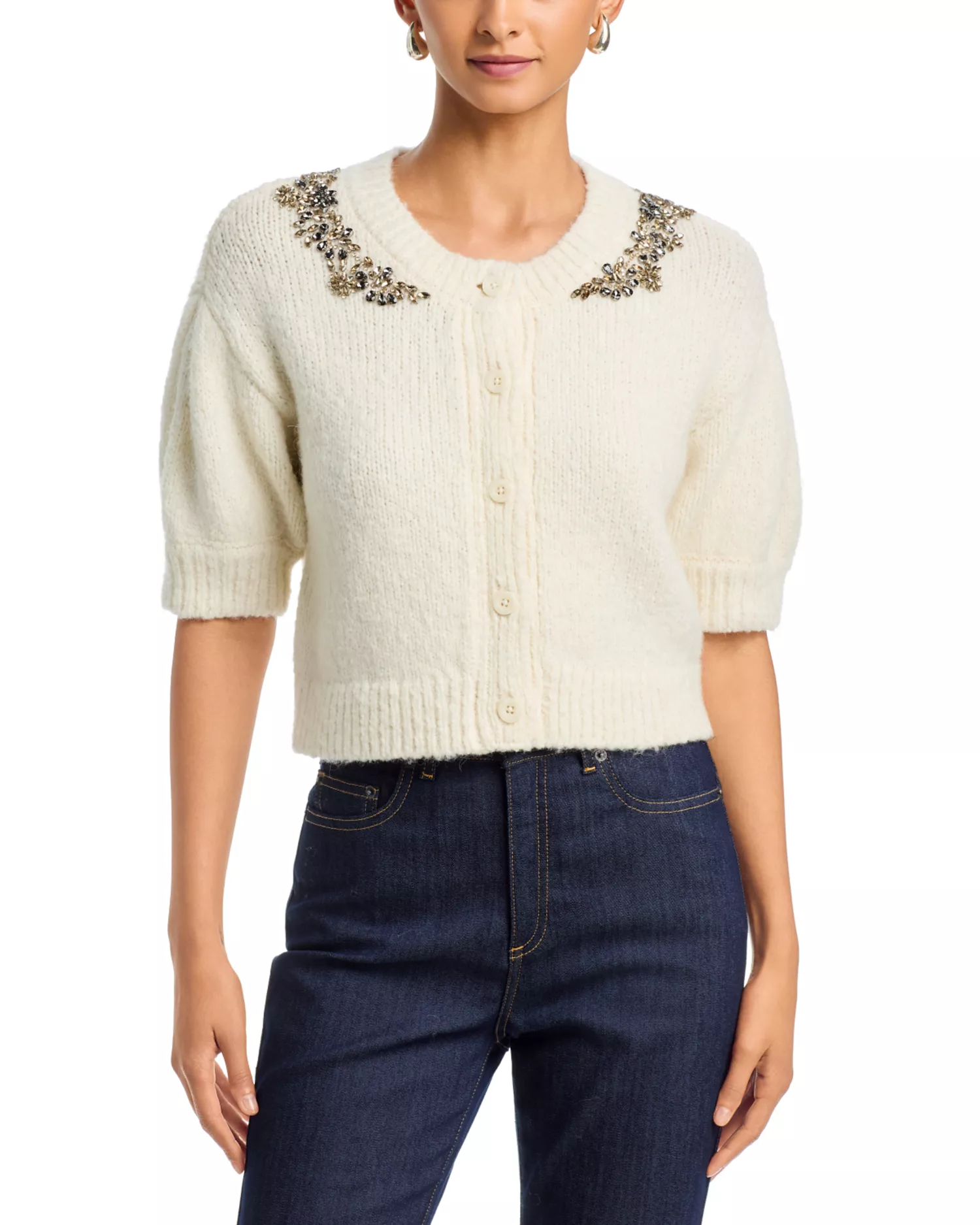 Cinq &amp;agrave; Sept, Crystal Lace Millicent Cardigan Sweater