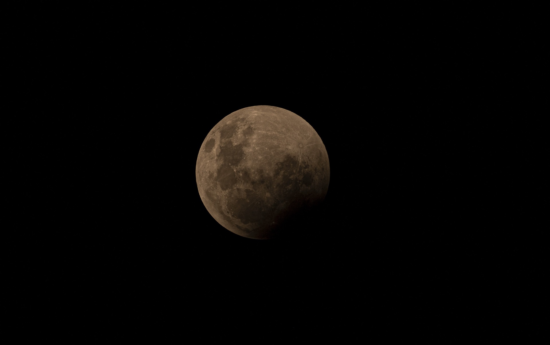 Penumbral phase of total lunar eclipse of May 2022.