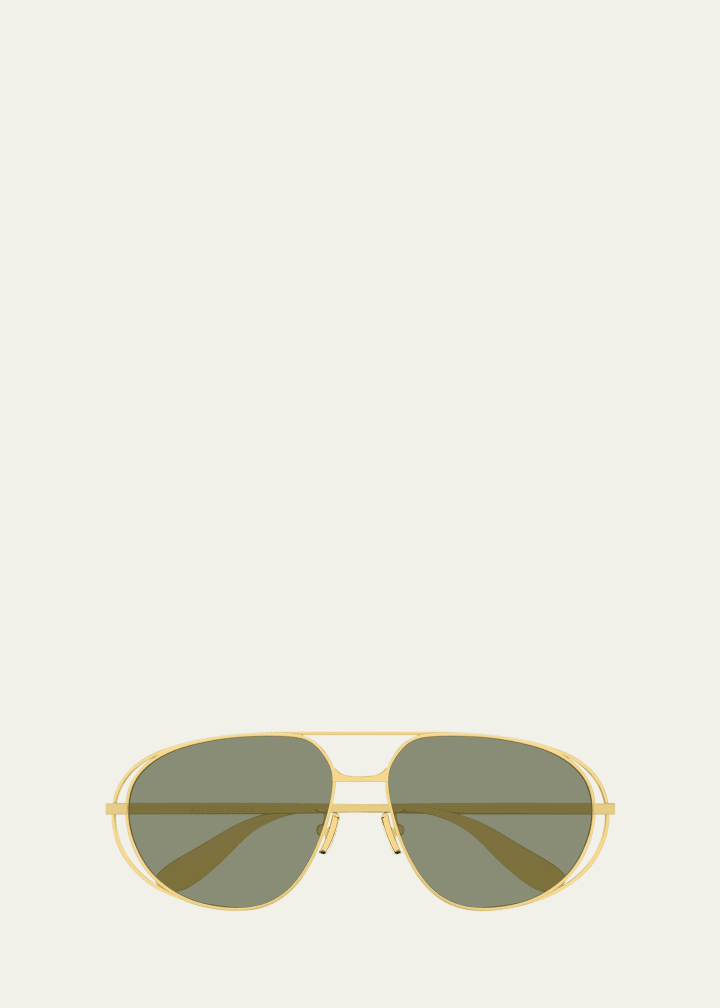 Cutout Metal Aviator Sunglasses