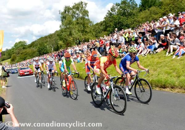 Castroviejo (Spain) and Duggan (USA) lead the break up the climb