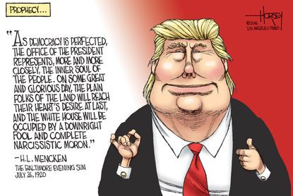 Political cartoon U.S. Donald Trump victory