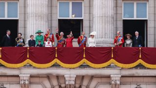 The Royal Family on the balcony of Buckingham Palace at Trooping the Colour 2023