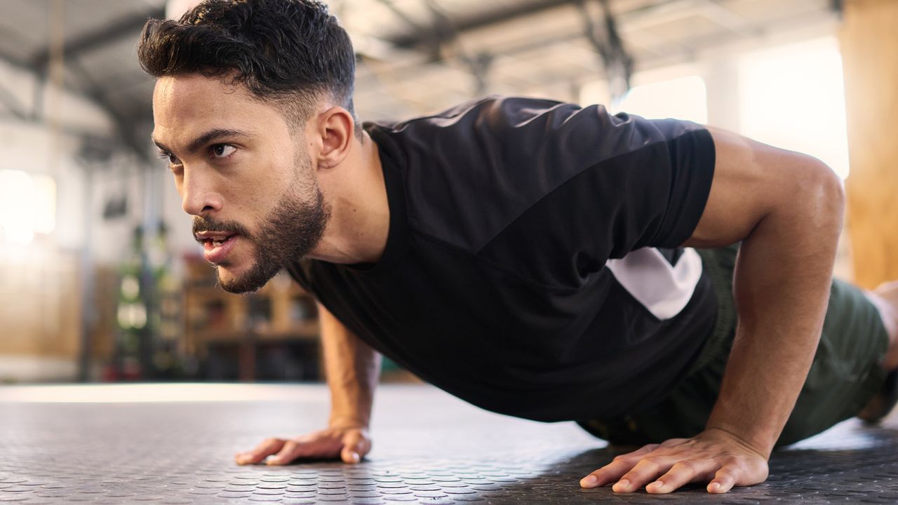 Man doing push ups