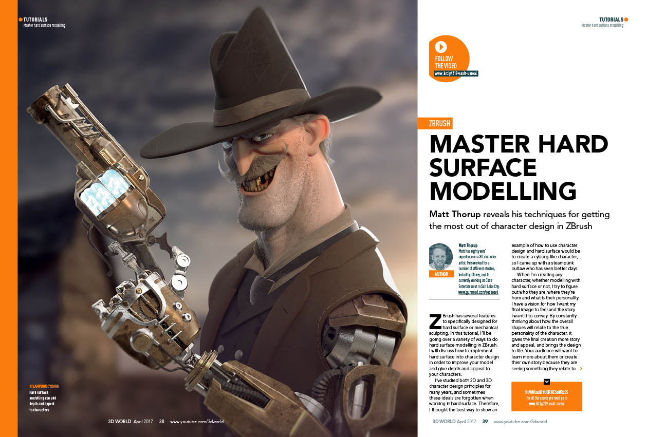Create a cyborg character in ZBrush.