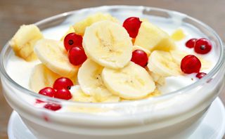 banana, yogurt, dessert, sweet, food, nutrition, 