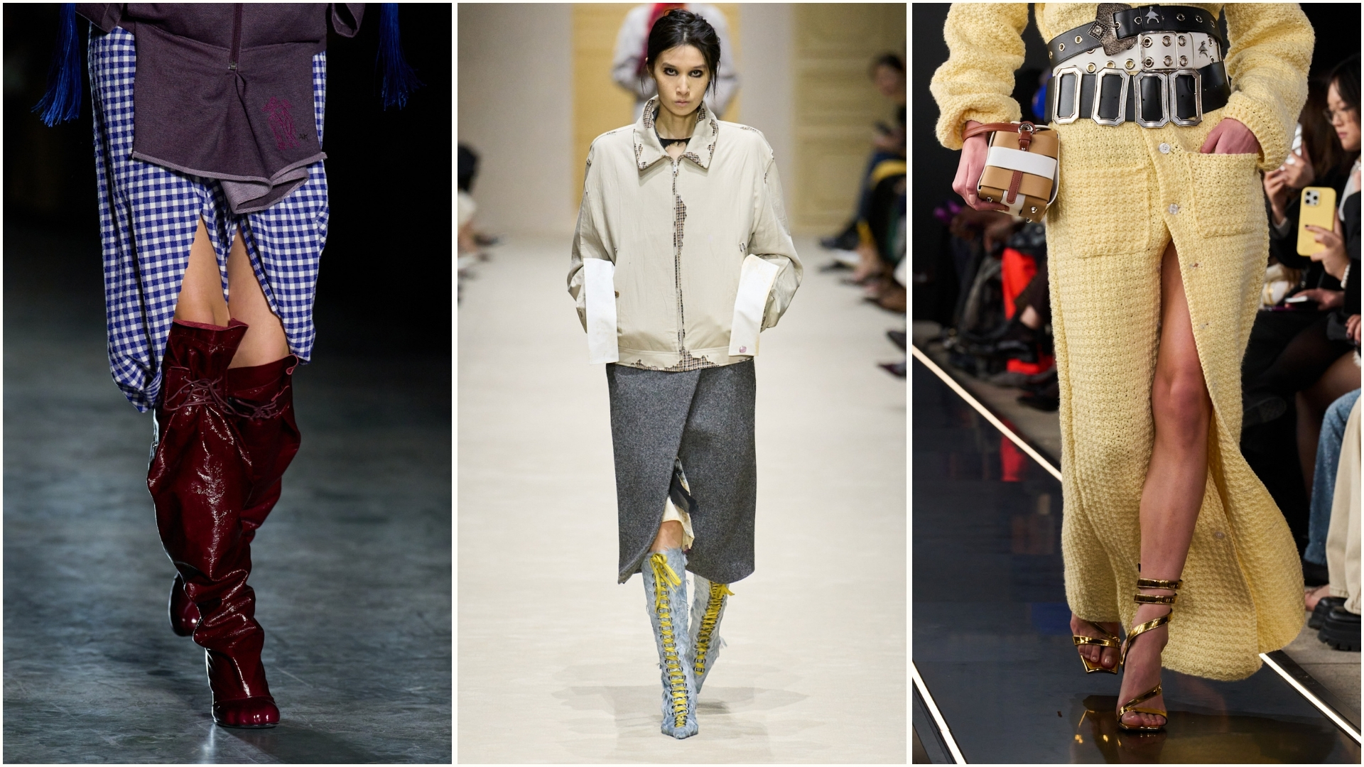 The image shoes three of the five biggest colour trends everywhere in autumn 2026. 