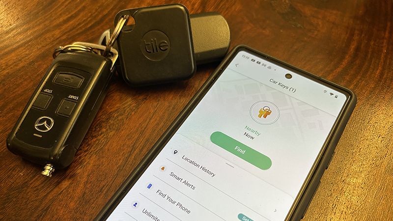 Tile app on phone with Tile