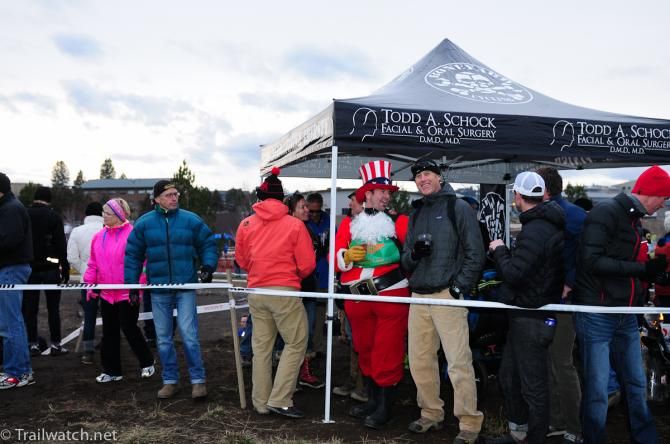 Fans collected at the top of the steep climbs and drops