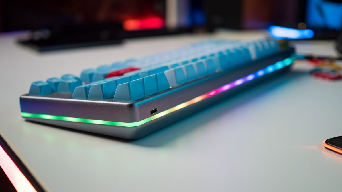 Drop Americana Keyboard with its side USB-C port