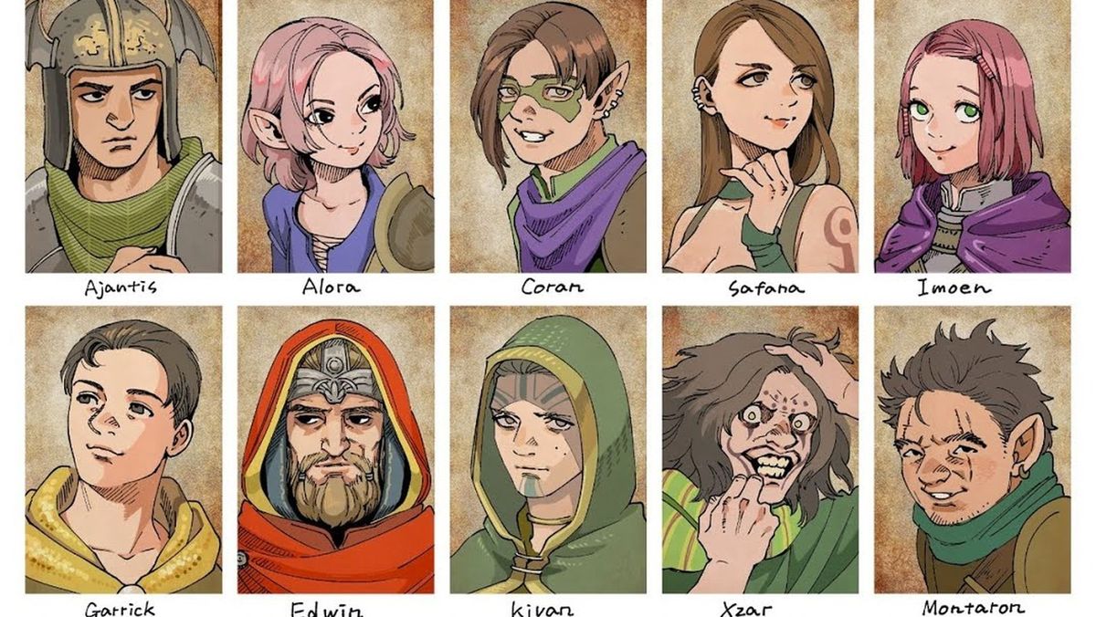 Ryoko Kui&#039;s portraits of the cast of Baldur&#039;s Gate