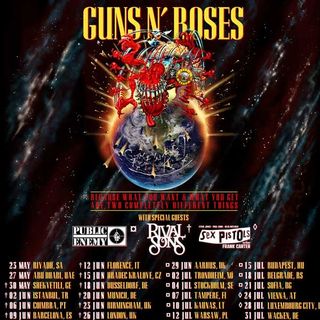 Guns N' Roses 2024 tour admat