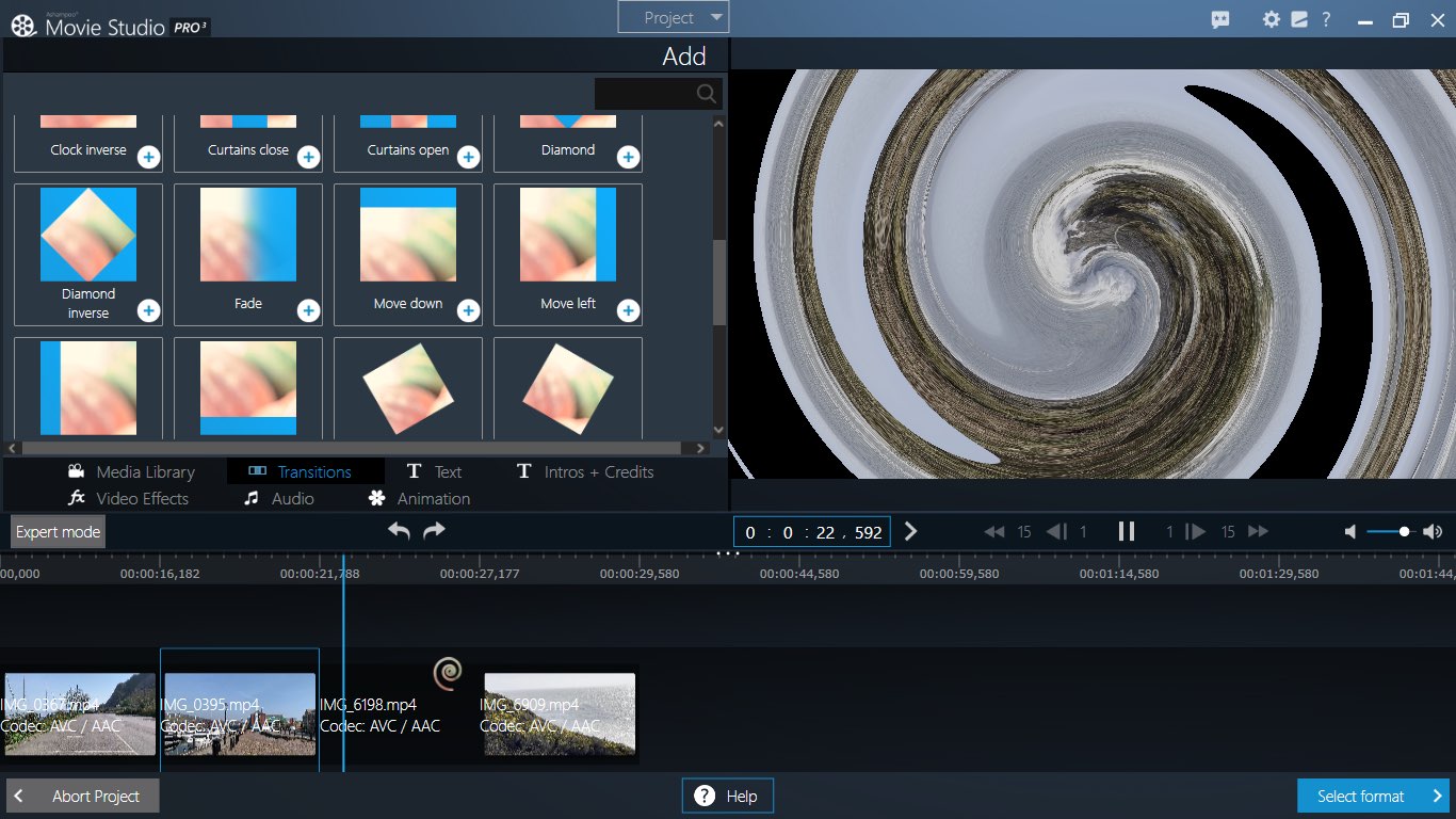 Ashampoo Movie Studio Pro 3 em nossos testes de software de edição de vídeo