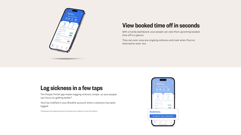 Breathe HR website screenshot