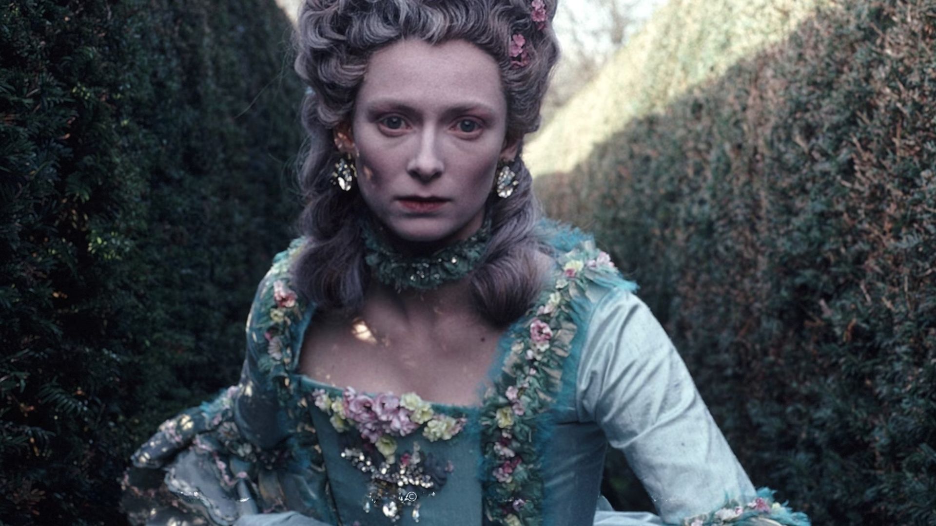 Set photograph of Tilda Swinton in Orlando, Sally Potter, 1992 &copy; Adventure Pictures &ndash; photo courtesy of Adventure Pictures