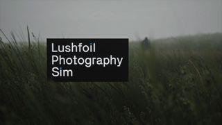Lushfoil Photography Sim key art featuring a logo and grassy background
