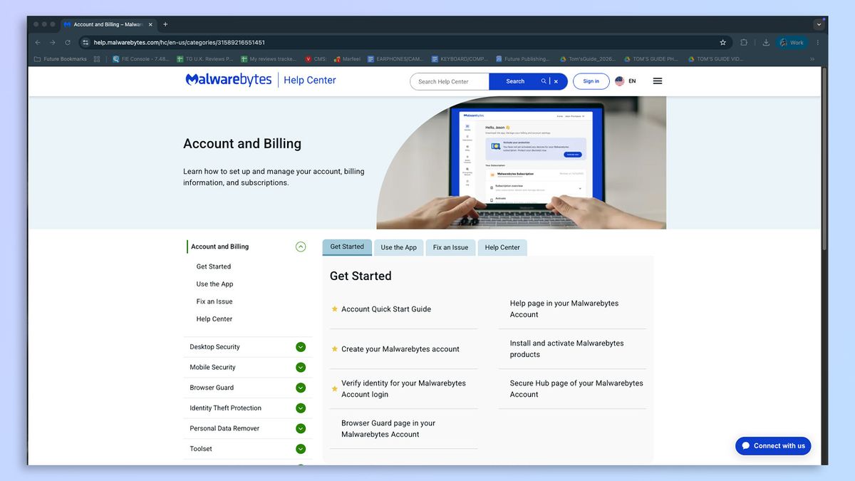 Malwarebytes antivirus software screenshot