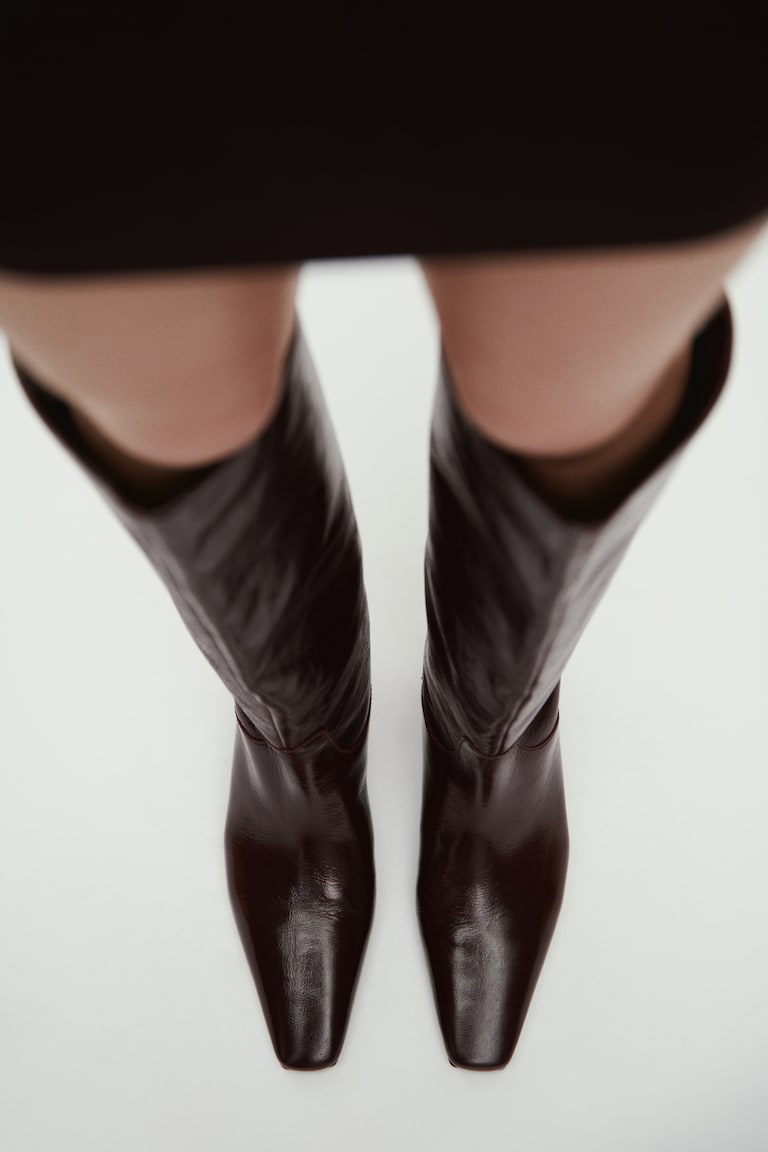 Knee-High Leather Boots