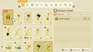 Animal Crossing New Horizons Golden Toilet