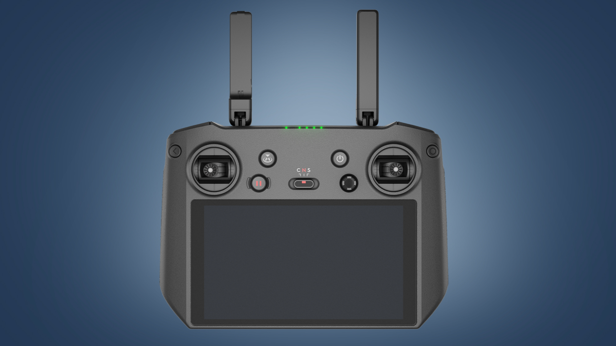 El controlador de drones DJI RC Pro sobre un fondo azul