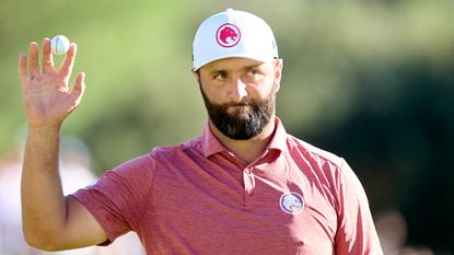 Jon Rahm acknowledges the crowd at the Open de Espana