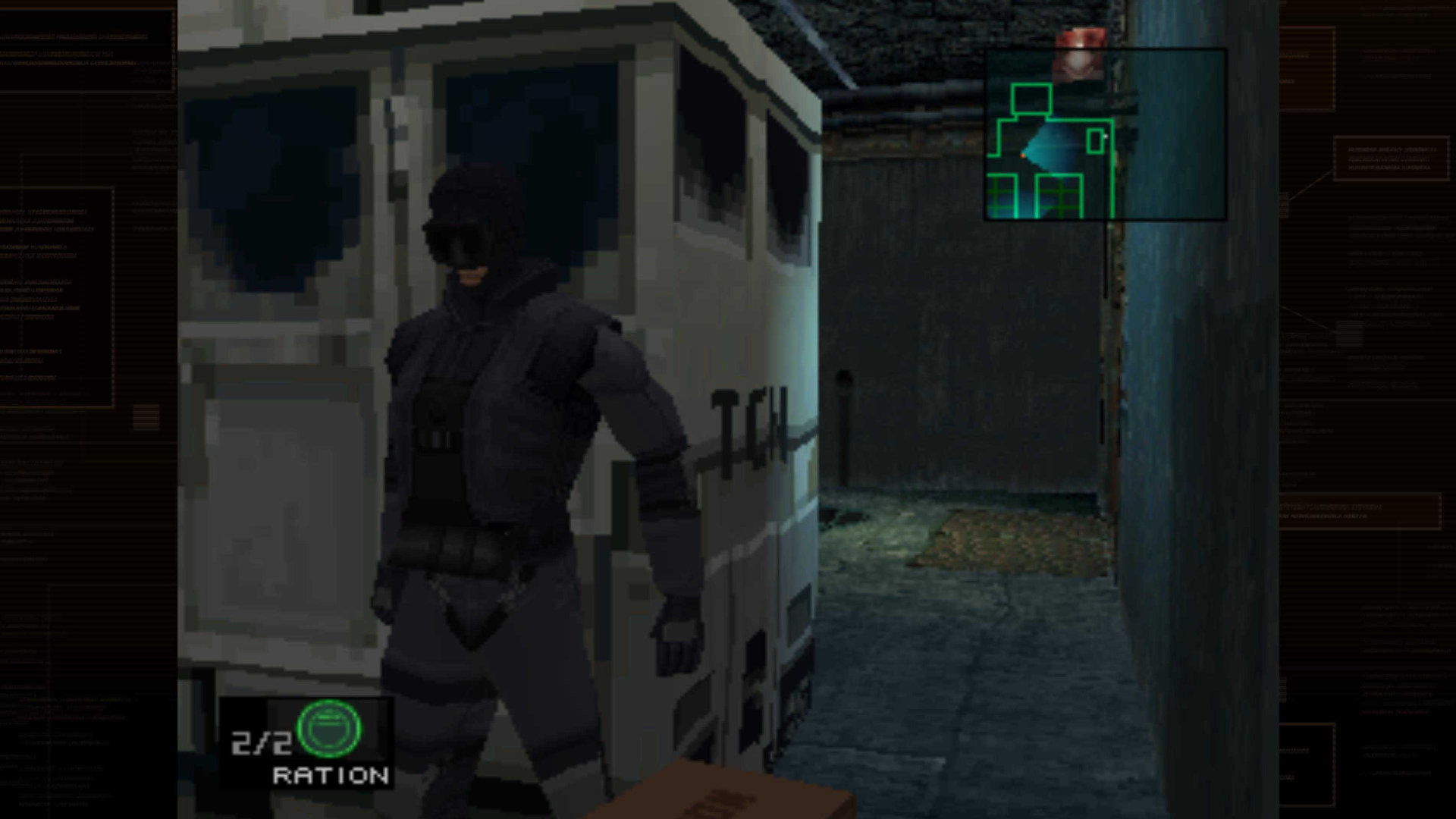 Solid snake hides in first area of Metal Gear Solid