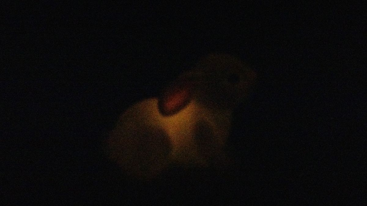 This is our super low-light test... this light can barely be seen in the pitch black, yet the U11 has done well to find this much detail