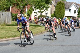 Race just after Finch Hill, Sudbury, Women's Tour 2015, stage two