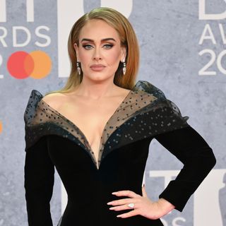 Adele attends The BRIT Awards 2022 at The O2 Arena on February 08
