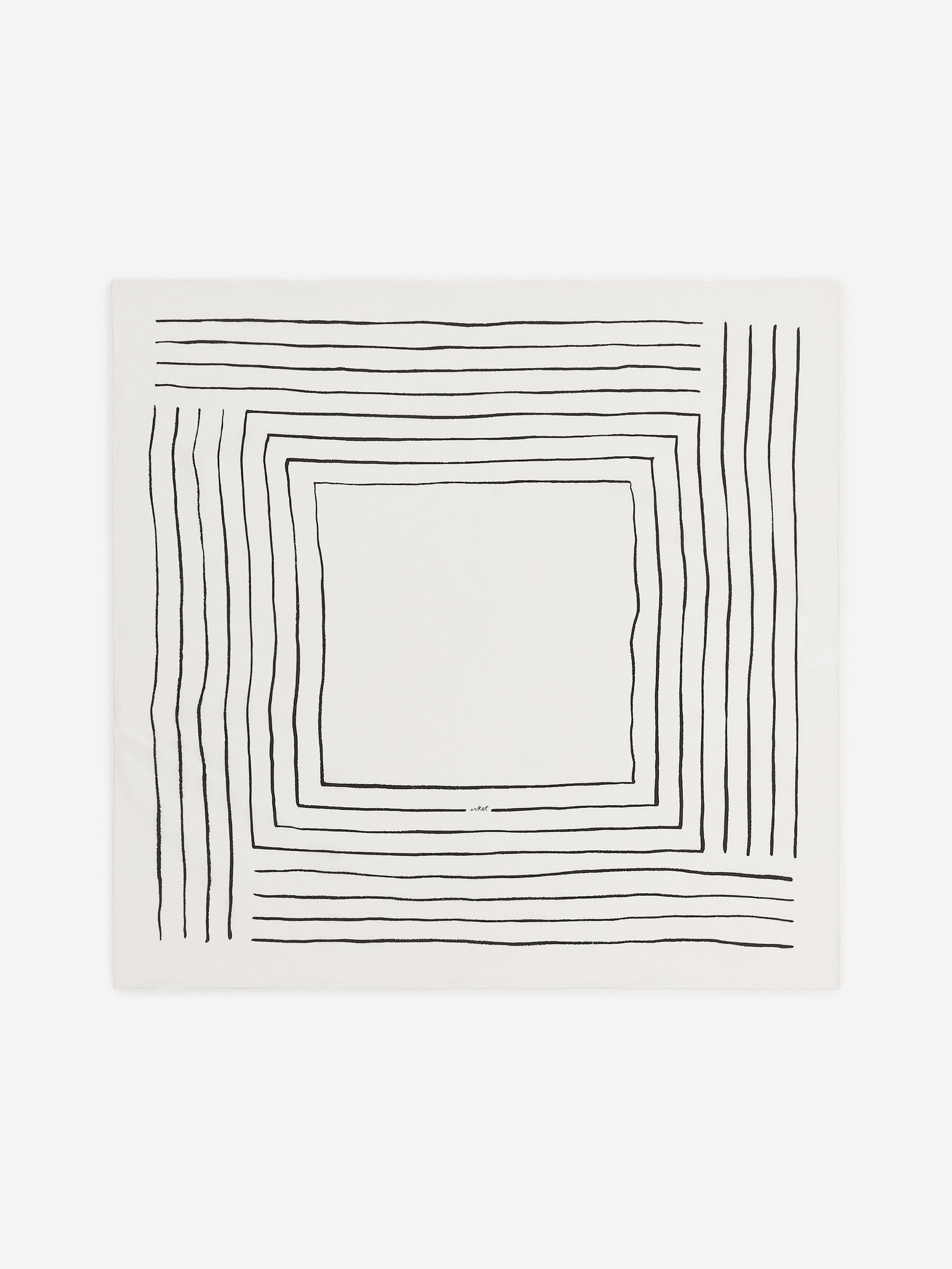 Printed Silk Scarf 
 White/black 
 Women 
 Arket Gb