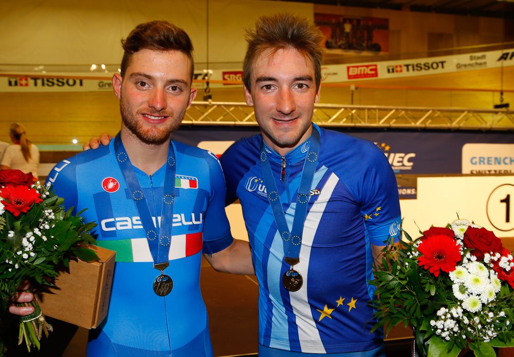 Italians Simon Consonni and Elia Viviani