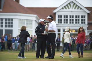 Mickelson and Harmon hold the Claret Jug