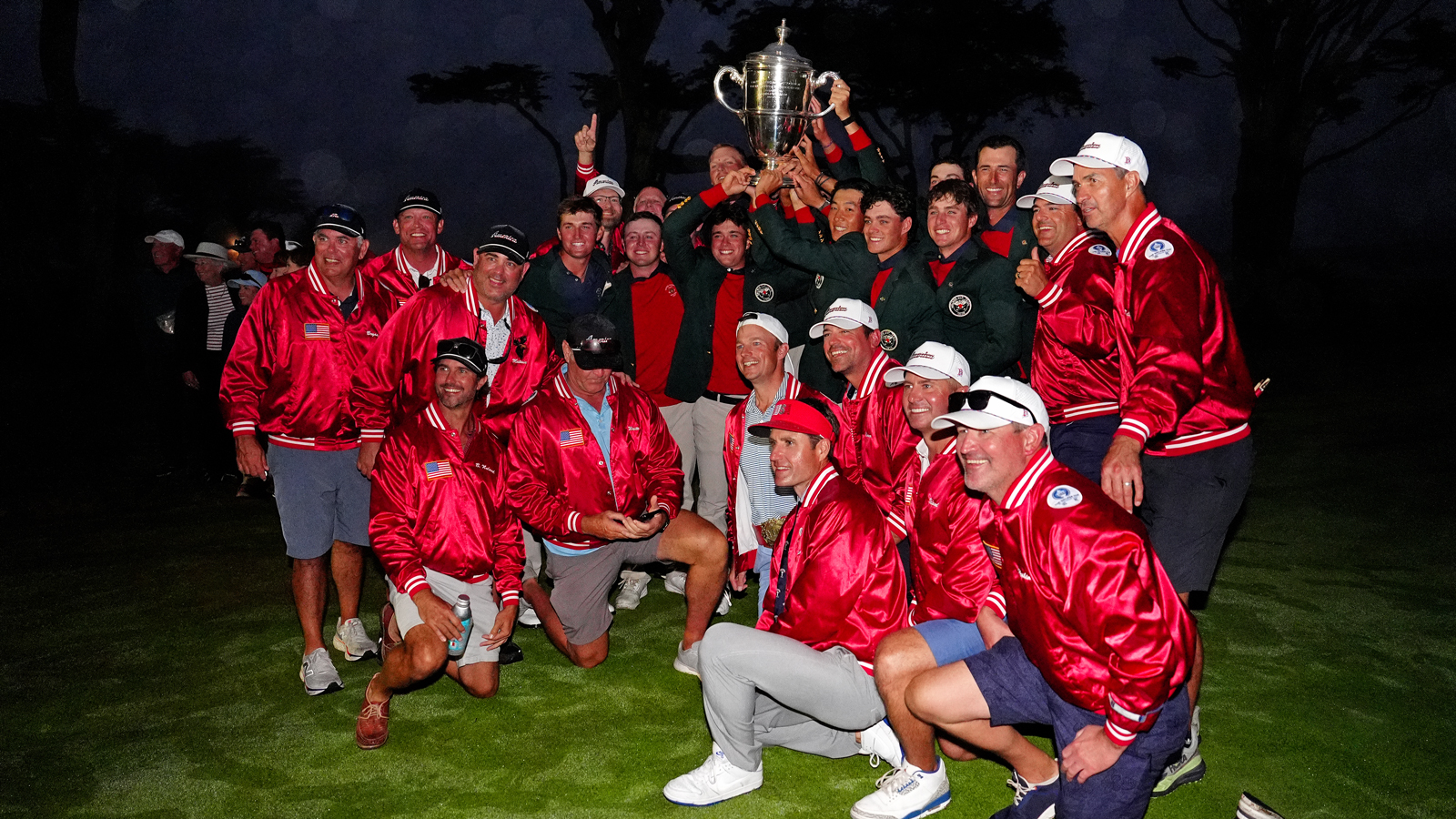 Team USA celebrate the Walker Cup