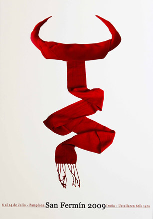 One of the 2009 Pamplona Festival's high-colour posters