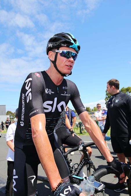 Chris Froome after the finish