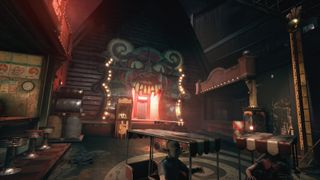 A carnival themed room with a horror vibe