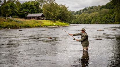 Fly-fishing on the Spey