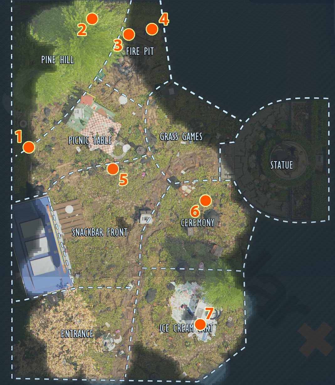 Map of all Grounded 2 unique weapon locations