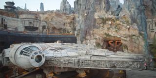 The Millennium Falcon at Star Wars: Galaxy's Edge