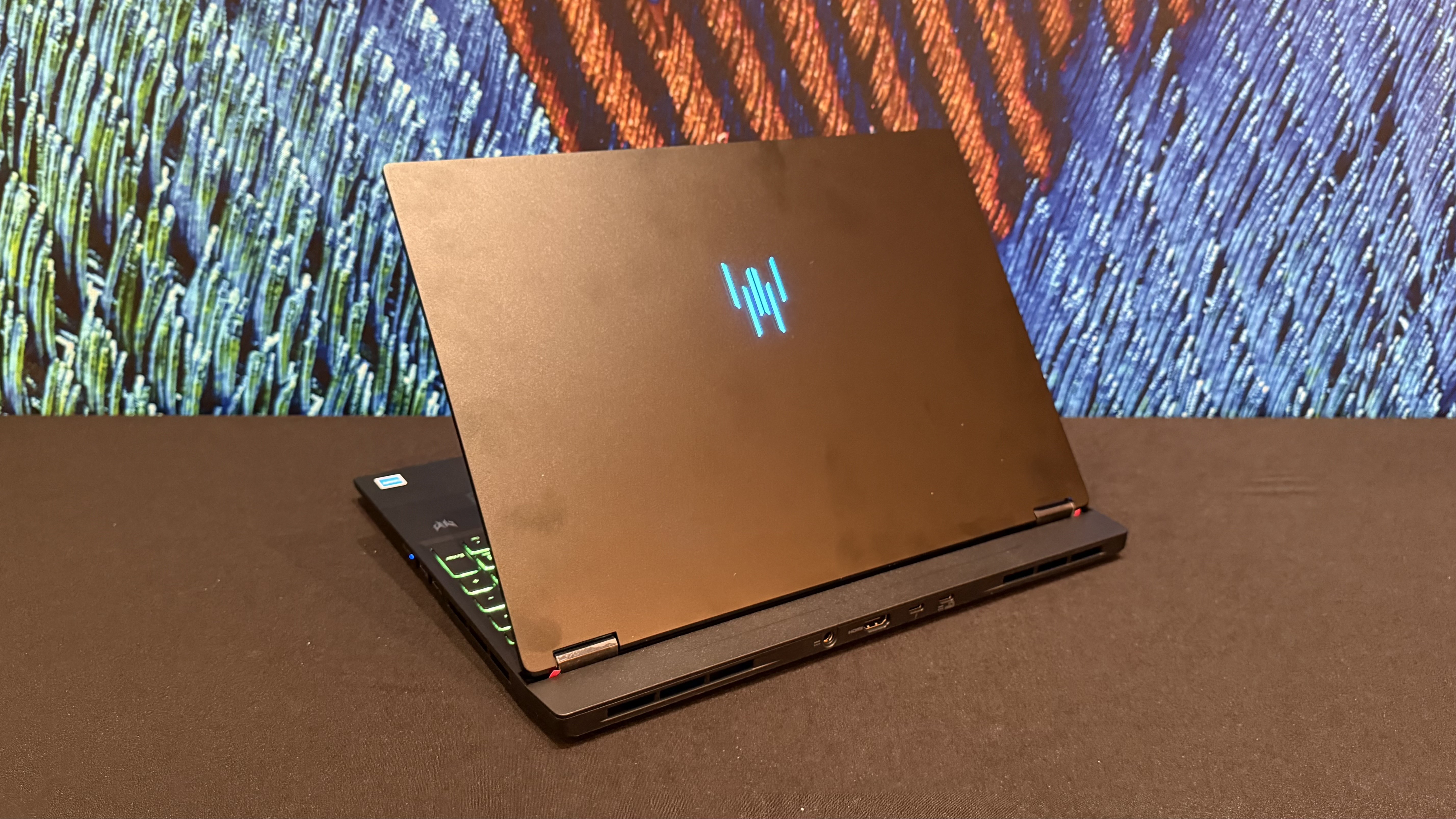 A laptop on display at CES 2026