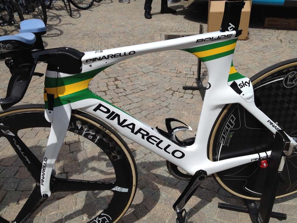 Australia TT champion Richie Porte has a special Pinarello Bolide TT bike
