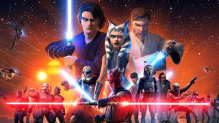 Star Wars: The Clone Wars Season 7 promo image depicting many characters