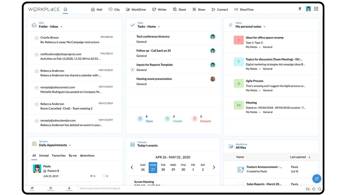 Zoho unveils chunky new Workplace productivity software suite