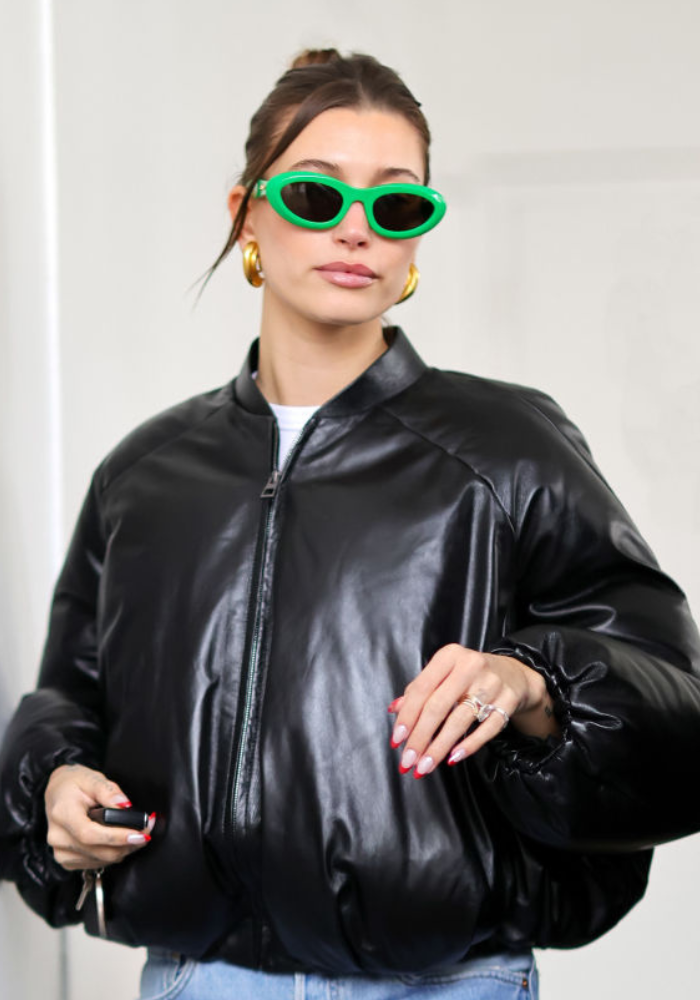 hailey bieber christmas nails