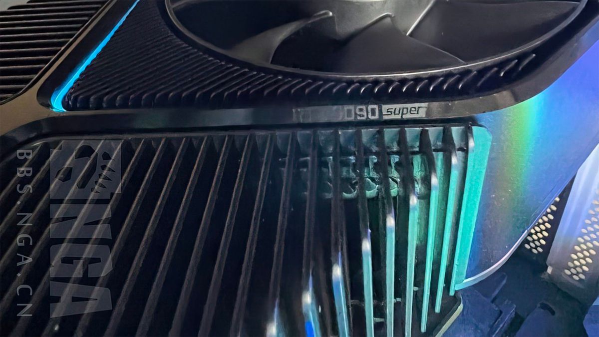 A black-shrouded RTX 3090 Super graphics